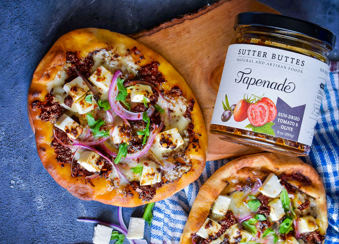 Sun-Dried Tomato & Olive Naan Pizza