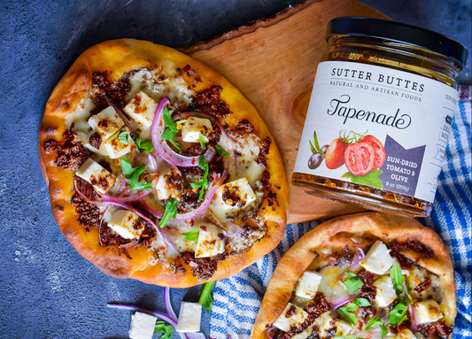 Sun-Dried Tomato & Olive Naan Pizza